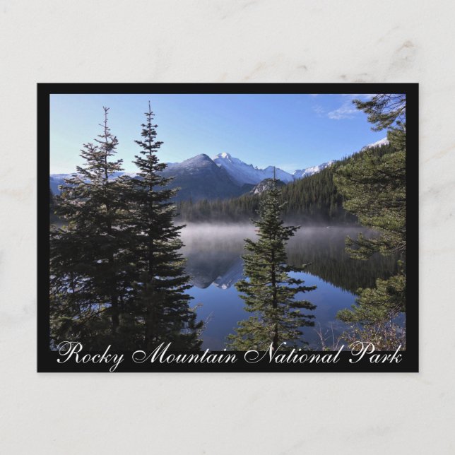 Longs Peak in Bear Lake Rocky Mountain Natl Park Postcard (Front)