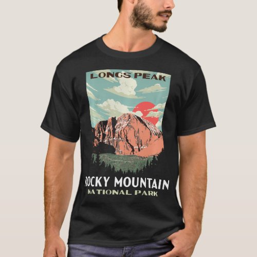 Longs Peak Rocky Mountain National Park Colorado T_Shirt