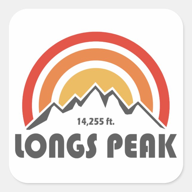 Longs Peak Square Sticker (Front)