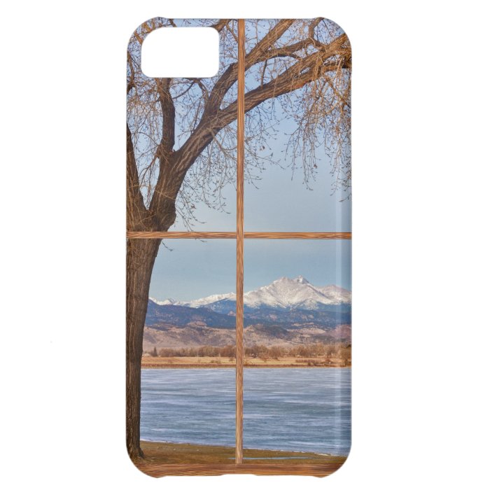 Longs Peak Winter Lake Barn Wood Picture Window iPhone 5C Case