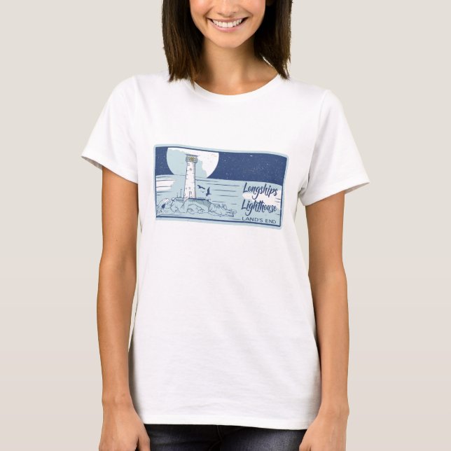 Longships lighthouse lands end T-Shirt (Front)