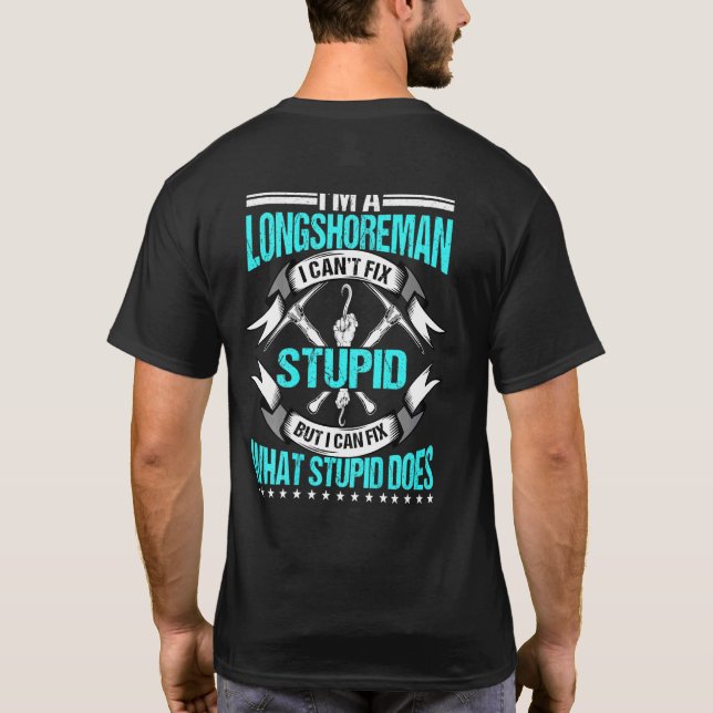 Longshoreman On Back Of Clothing T-Shirt (Back)