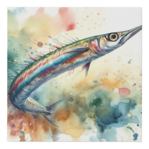 Longsnout Anchovy in Colorful Serenity AREF1016 _  Faux Canvas Print