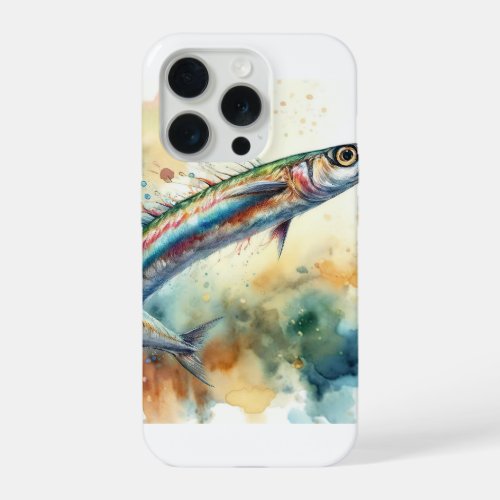Longsnout Anchovy in Colorful Serenity AREF1016 _  iPhone 15 Pro Case