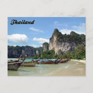 Longtail Boats Krabi Thailand Postcard