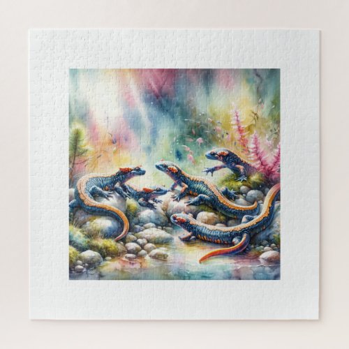 Longtailed Salamanders in Harmony 050624AREF115 _  Jigsaw Puzzle
