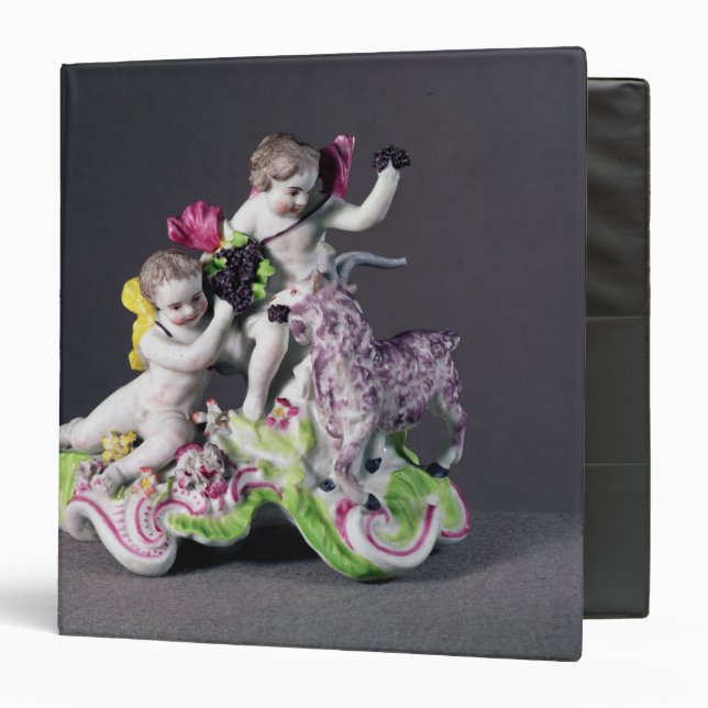 Longton Hall group, two putti with goat, c.1755 Binder (Front/Inside)