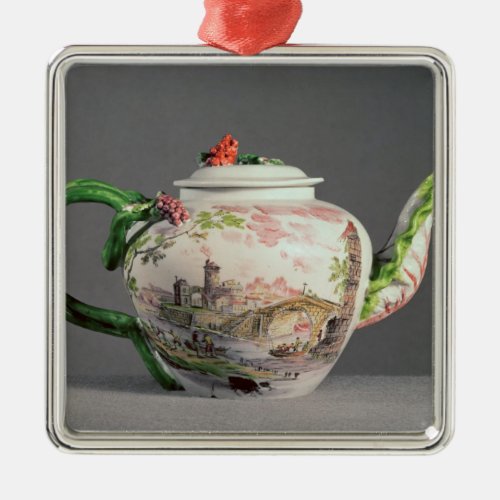 Longton Hall teapot c1755 Metal Ornament