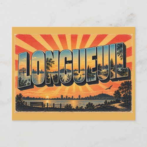 Longueuil QC River Parks Urban Forest Art Postcard