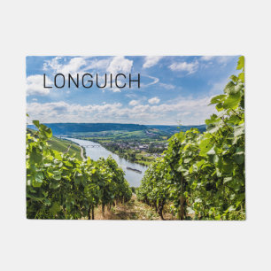 Longuich Moselle Vineyard Panorama Germany Doormat