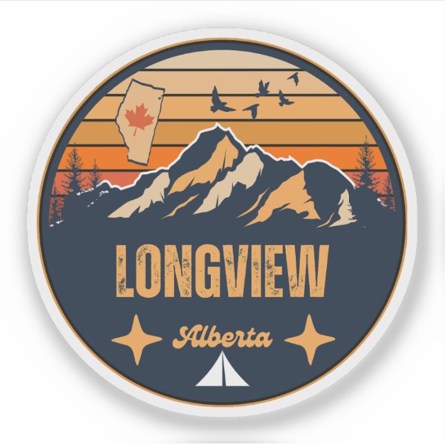 Longview, Alberta Sticker (Front)