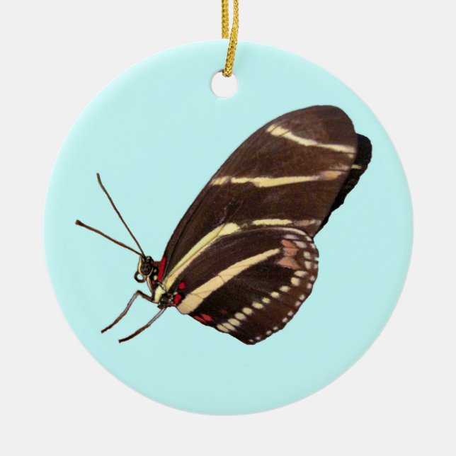 Longwing Zebra Butterfly of Florida Ornaments (Front)