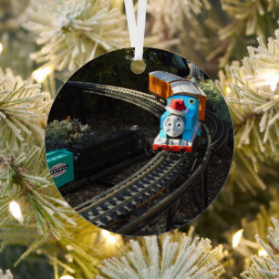 Longwood Garden Thomas the Tank Train scene Metal Ornament