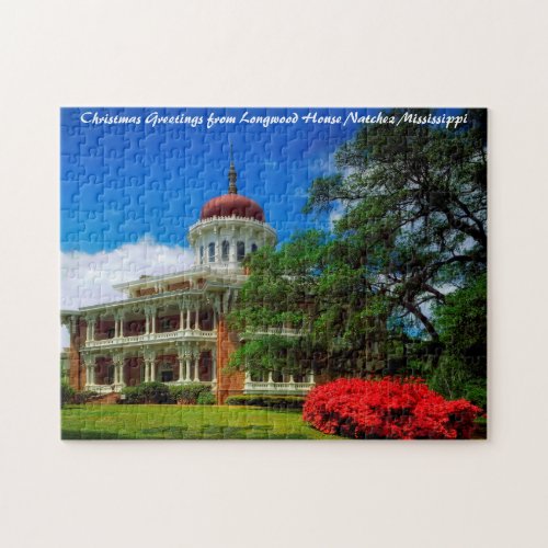 Longwood House Natchez Christmas Greetings Jigsaw Puzzle