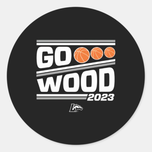 Longwood Lancers Basketball Go Wood 2023 Classic Round Sticker