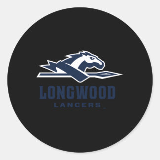 Longwood Lancers Icon Heather Gray Classic Round Sticker