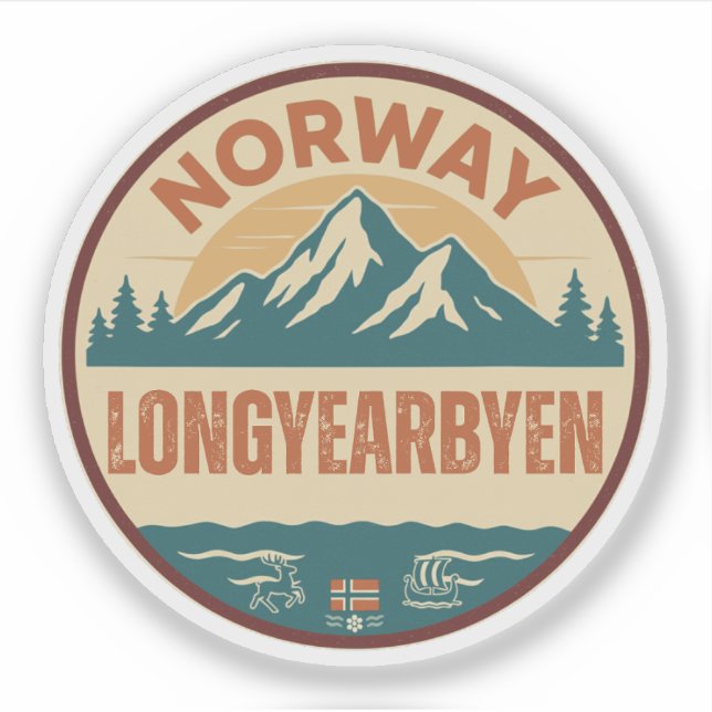 Longyearbyen, Norge Norway Sticker (Front)