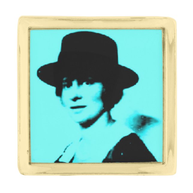 Lonni Sanger in Passport Photo Lapel Pin (Front)