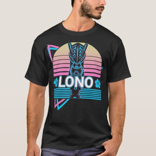 Lono Hawaiian God Ancient Hawaiian Mythology Retro T_Shirt