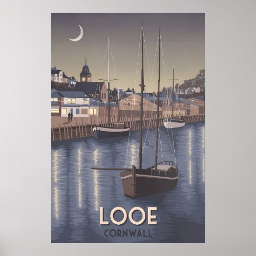 Looe Cornwall Travel Poster