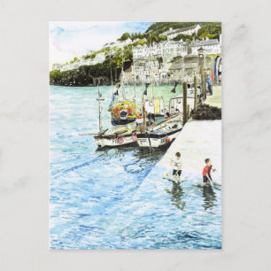 'Looe Harbour' Postcard