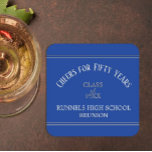 Look! 50th Class Reunion party coasters<br><div class="desc">Customize to match school colors!</div>