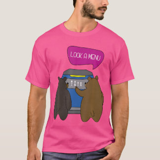 Look A Menu - Funny Bear Camping T-Shirt