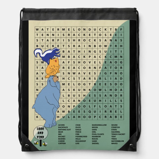 Look and Find Drawstring Bag (Front)