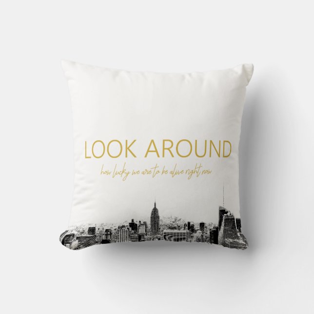 Look Around - Hamilton Throw Pillow (Front)