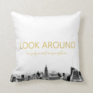 Multicolor 16x16 New Yorker NYC Manhatten Gift Tee New York City design NYC Statue Of Liberty Urban Throw Pillow Present