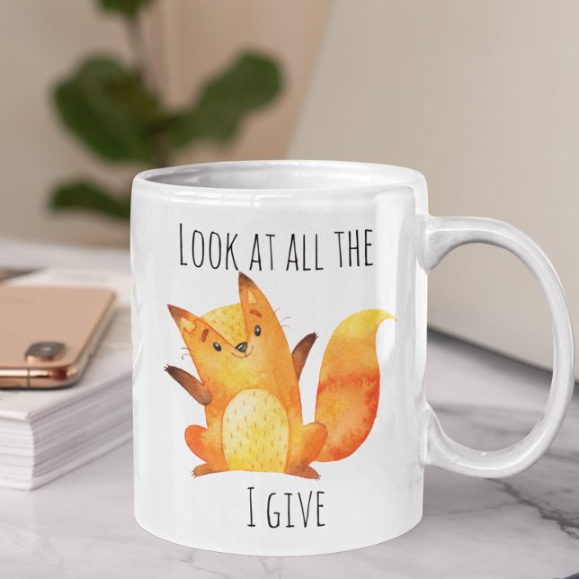 Look at all the Fox I Give | Funny Animal Pun Coffee Mug (Creator Uploaded)