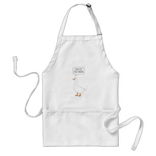 Look At All Those Chickens Funny Honk Goose Meme Adult Apron