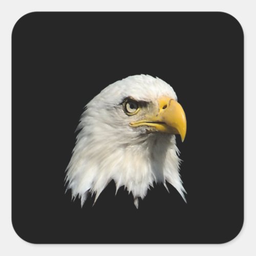 Look At Eagle Eyes What You See Square Sticker