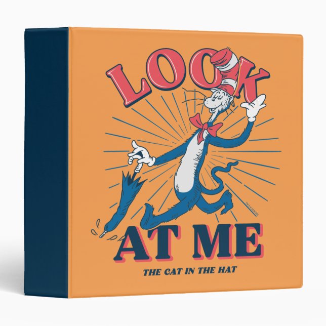 Look At Me Cat In The Hat 3 Ring Binder (Front/Spine)