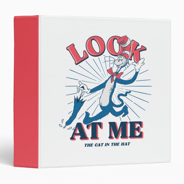 Look At Me Cat In The Hat 3 Ring Binder (Front/Spine)