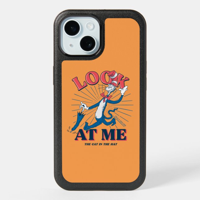 Look At Me Cat In The Hat iPhone 15 Case (Back)