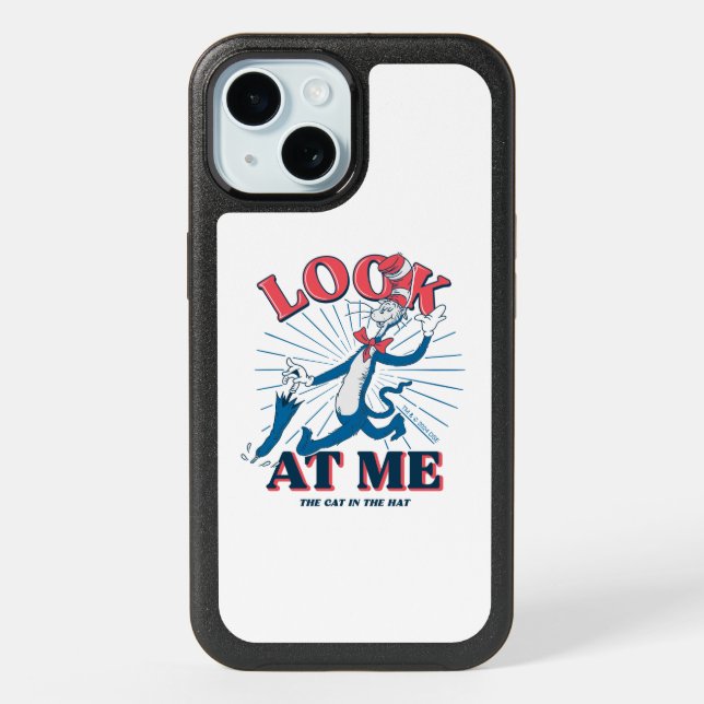 Look At Me Cat In The Hat iPhone 15 Case (Back)