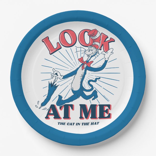 Look At Me Cat In The Hat Paper Plates (Front)