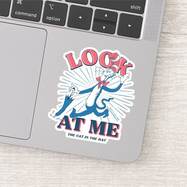 Look At Me Cat In The Hat Sticker (Detail)