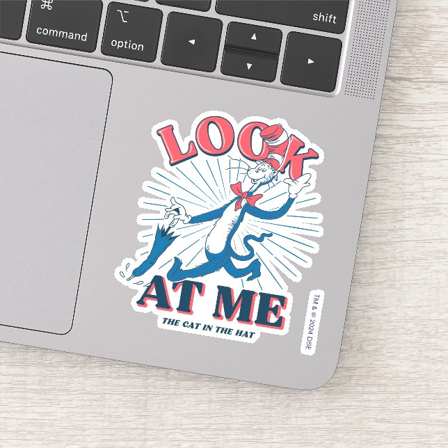 Look At Me Cat In The Hat Sticker (Detail)