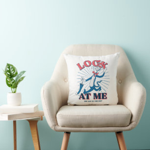 Look At Me Cat In The Hat Throw Pillow