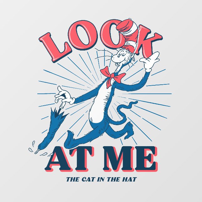 Look At Me Cat In The Hat Wall Decal (Front)