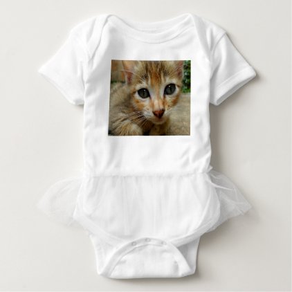 Look at me! Sweet tigered Kitten Baby Bodysuit