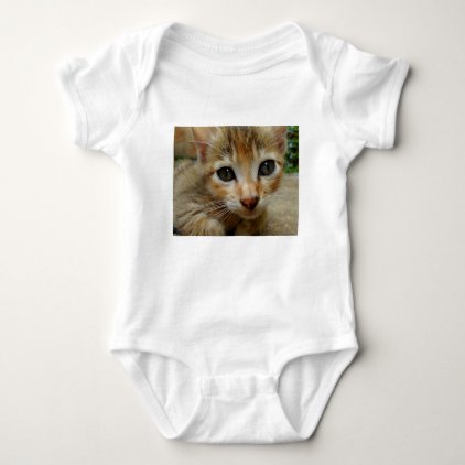 Look at me! Sweet tigered Kitten Baby Bodysuit