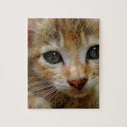 Look at me! Sweet tigered Kitten Jigsaw Puzzle