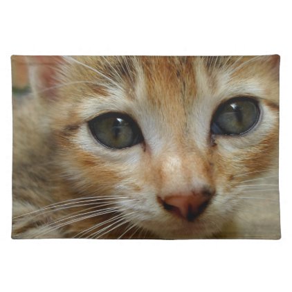 Look at me! Sweet tigered Kitten Placemat