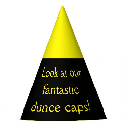Look at our fantastic dunce caps party hat