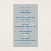 Look at the Crucifix, blue (Back)