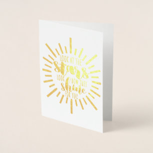 Look at the Stars All Occasion Blank Typography Foil Card