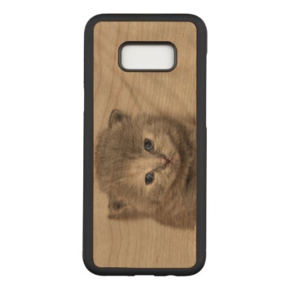Look at this little grey Kitten Carved Samsung Galaxy S8+ Case